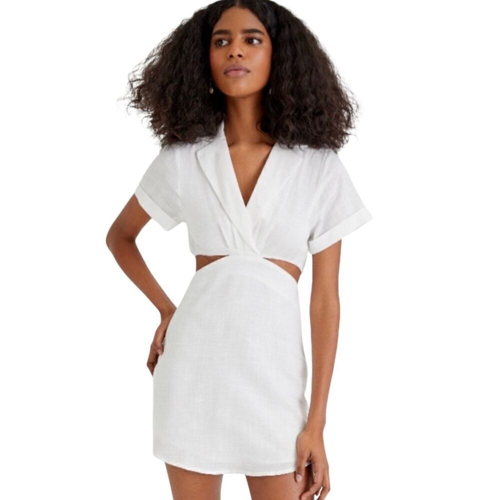 NWT Cider White Cut Out Mini Dress Med